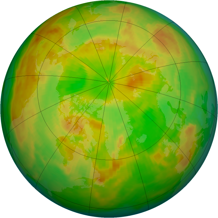 Arctic ozone map for 06 June 1984